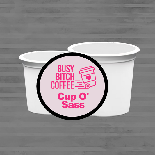 Busy Bitch Coffee Cup O' Sass Single Serve K-Cup Medium Roast Ground Coffee